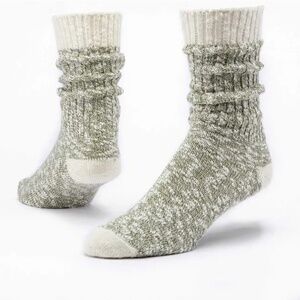 Maggie's Organics Ragg Socks Heathered Olive Size M